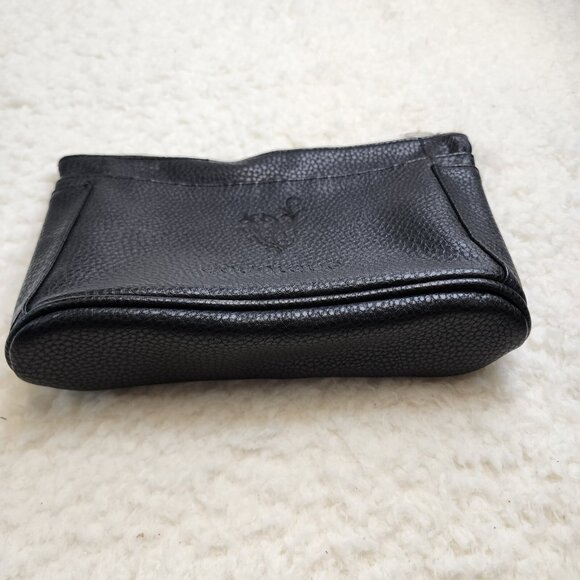 Younique Purse Organizer Makeup Bag Tote Craft Black Silver Zipper Purple Liner - Picture 4 of 11